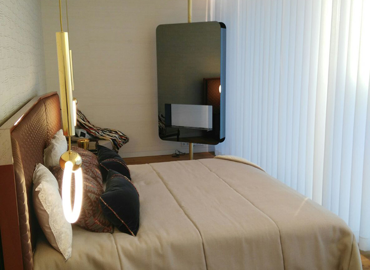 Glass Media Quarto Corniche Latão