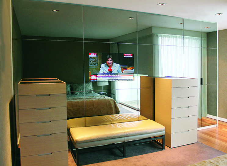 Glass Media Quarto Privê Inox